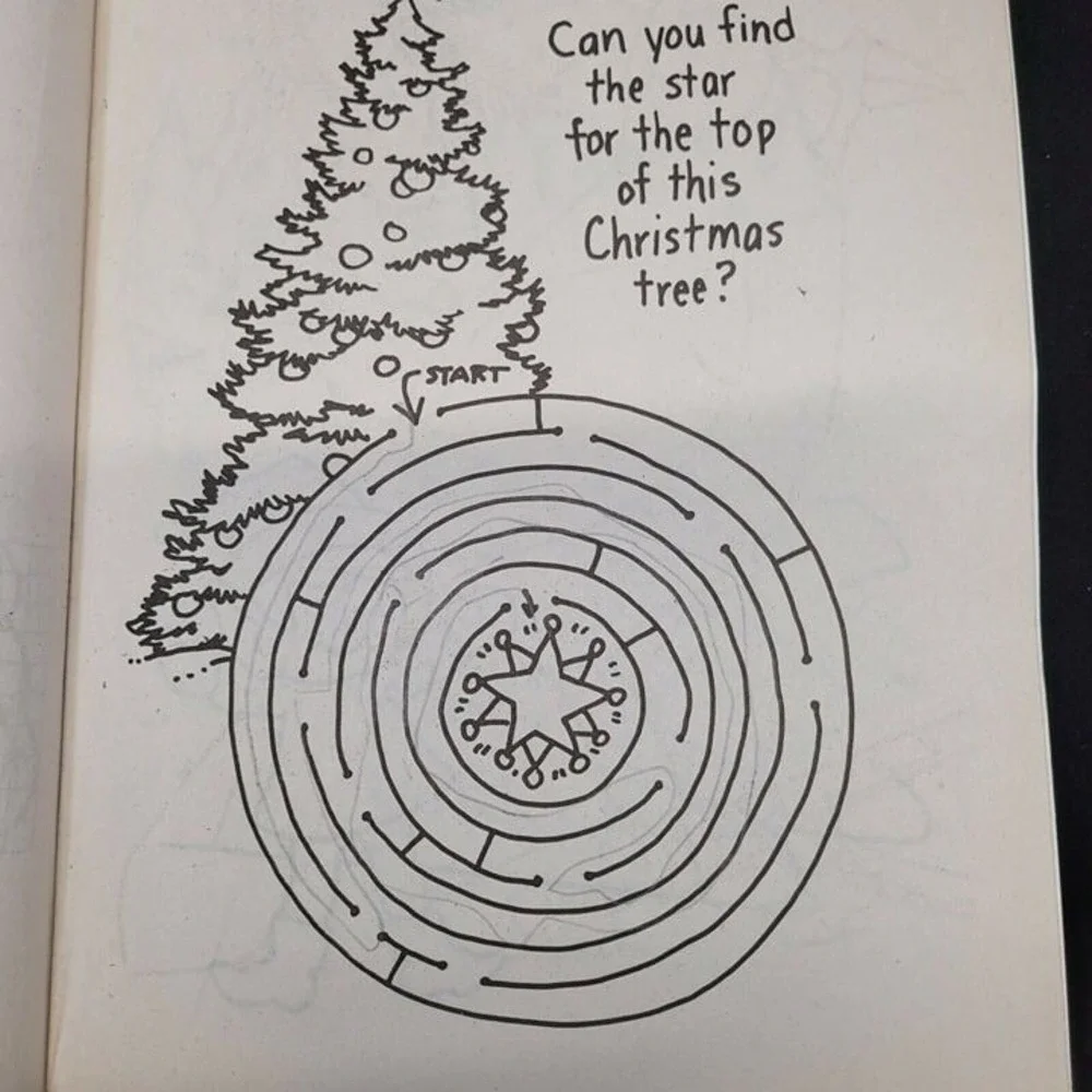 Playmore Christmas Activity Coloring Dot to Dot Book Set Kids Multi 1993 Vintage